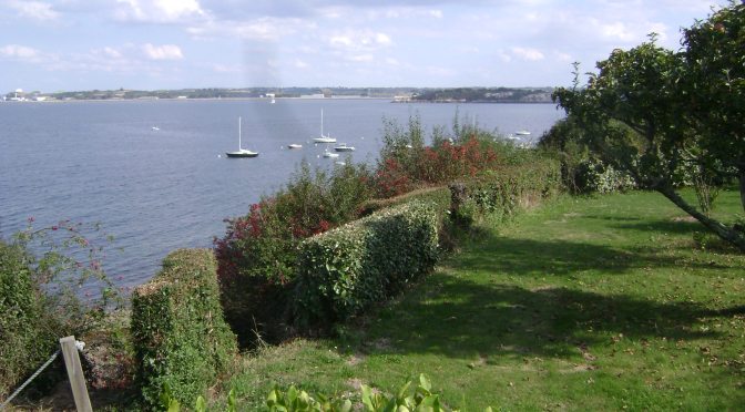 A Narrow Orchard Garden Overlooking the Ocean
